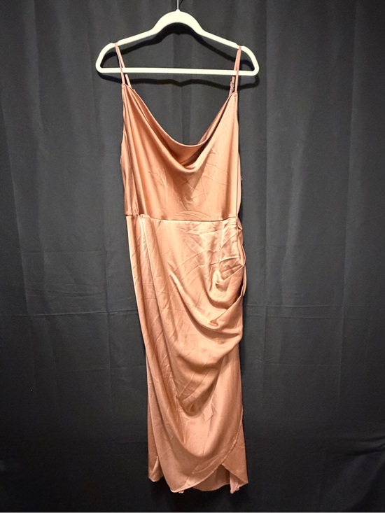 SHEIN Dresses & Skirts - SHEIN Rust Satin Cowl Neck Midi Dress
